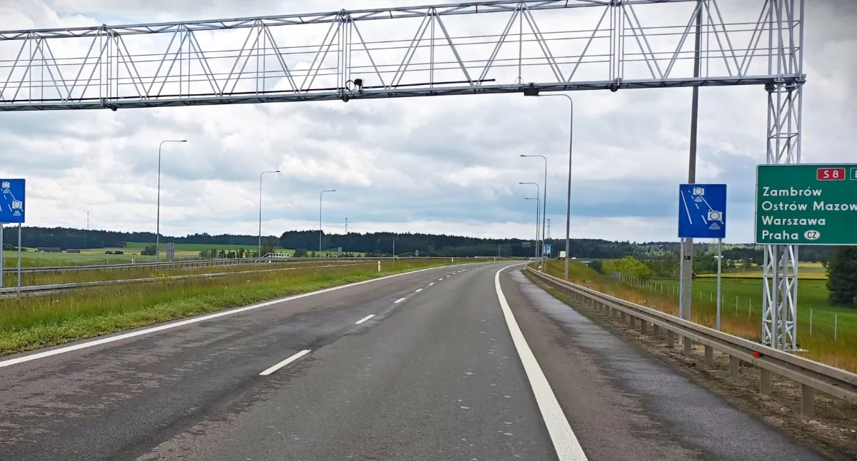 Ponad 10 kilometrów pod lupą kamer. Nowy odcinkowy pomiar na ekspresówce do Warszawy już działa