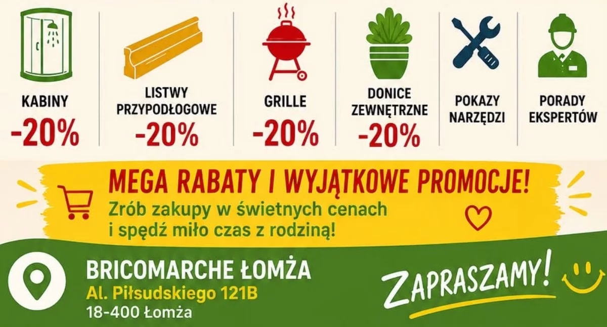 Rodzinna impreza w BricoMarché Łomża! Rabaty potrwają przez cały weekend