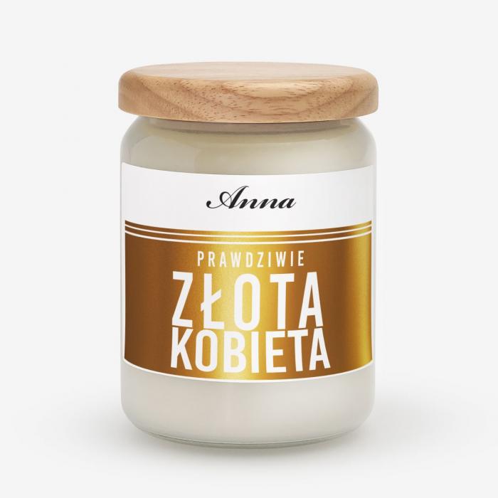 Świeczka na DZIEŃ KOBIET ze złoceniem
