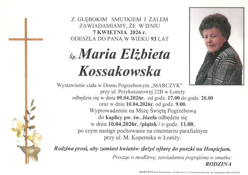 Maria Elżbieta Kossakowska