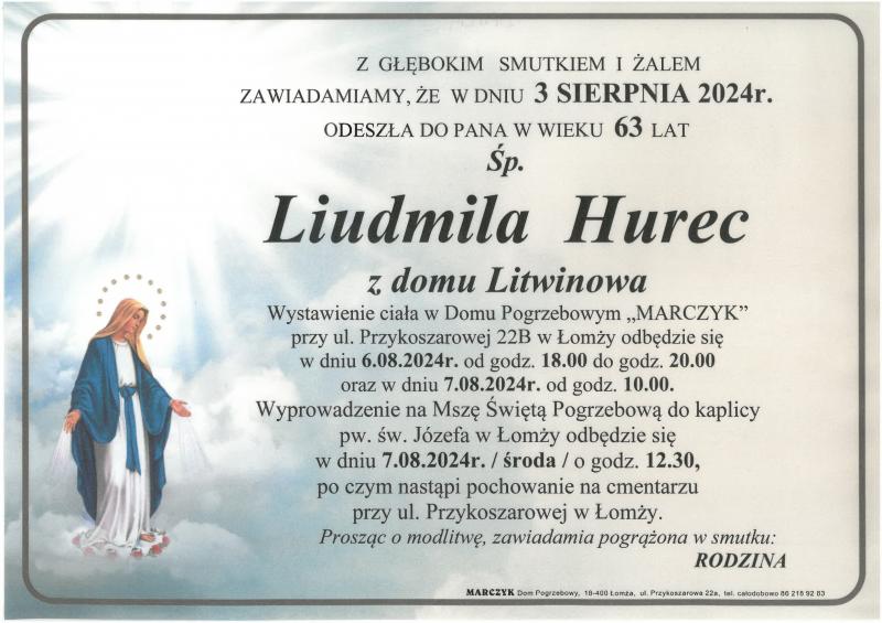 Liudmila Hurec z domu Litwinowa