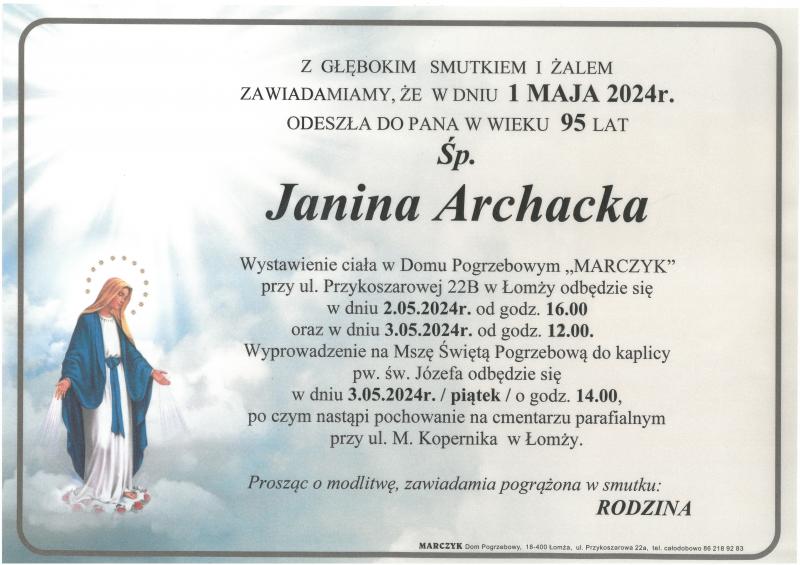 Janina Archacka