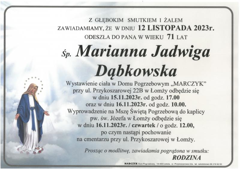 Marianna Jadwiga Dąbkowska