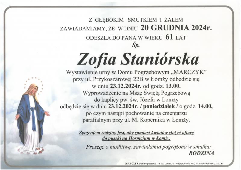 Zofia Staniórska