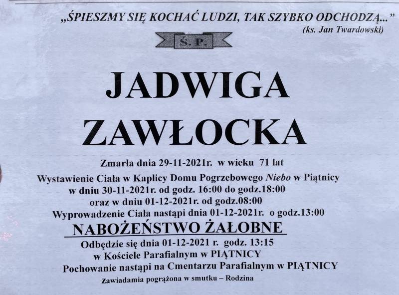 Jadwiga Zawłocka