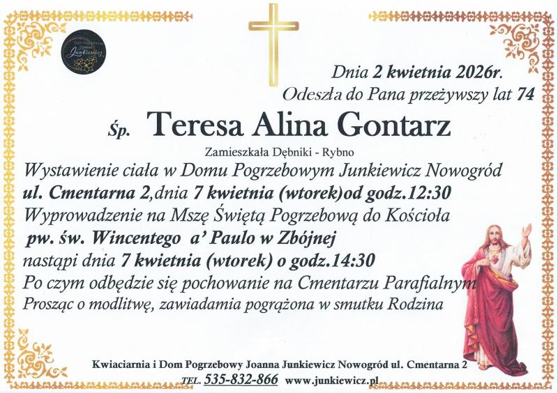 Teresa Alina  Gontarz
