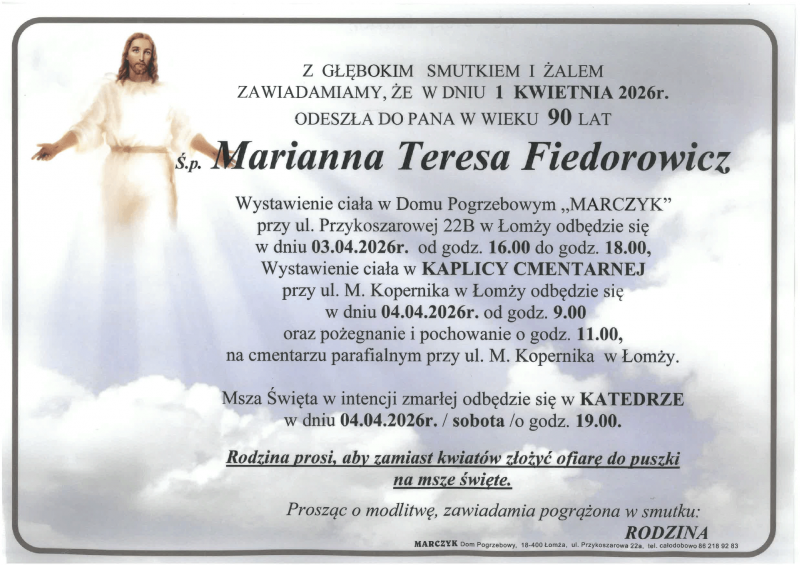 Marianna Teresa  Fiedorowicz