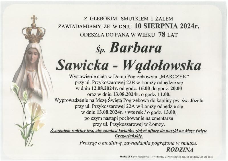 Barbara Sawicka-Wądołowska