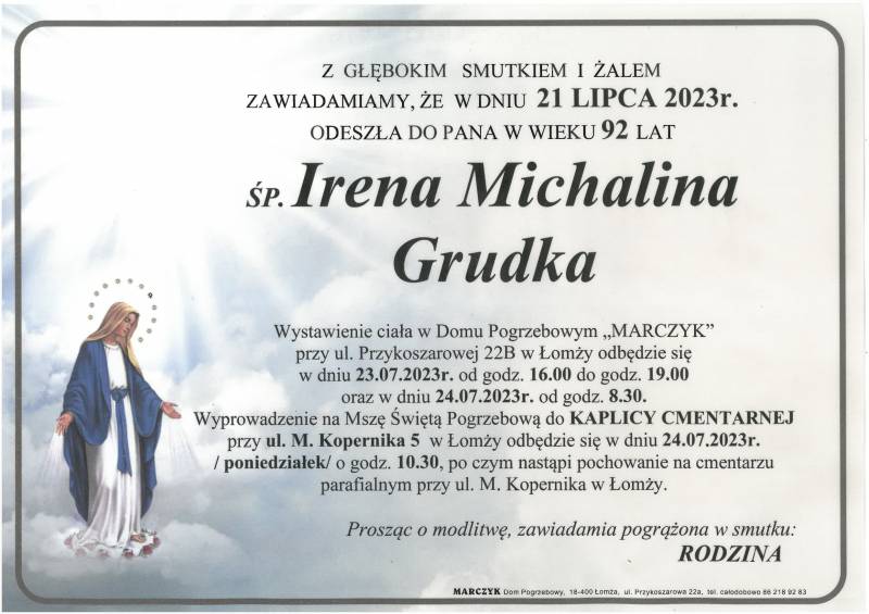Irena Michalina Grudka