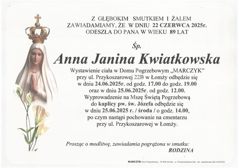 Anna Janina Kwiatkowska