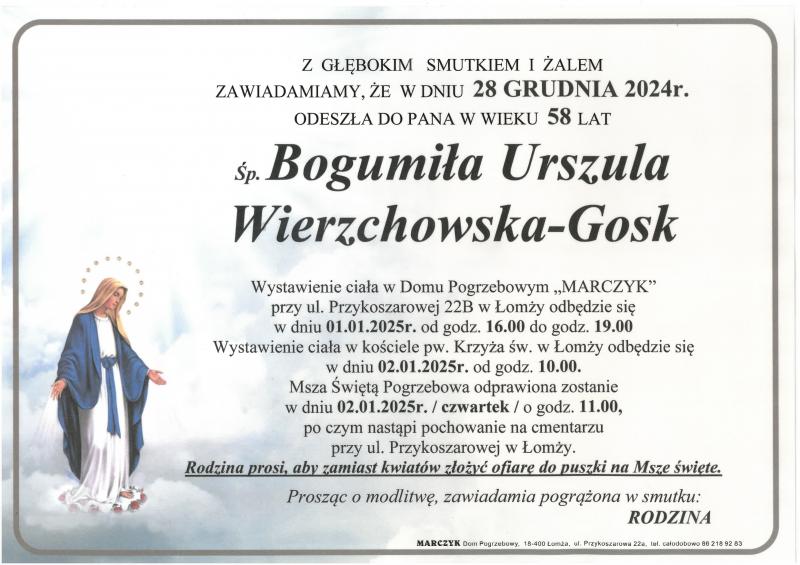 Bogumiła Urszula Wierzchowska-Gosk