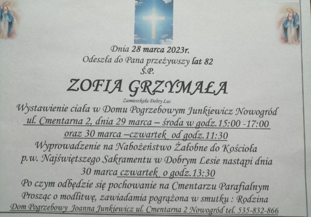 Zofia  Grzymała