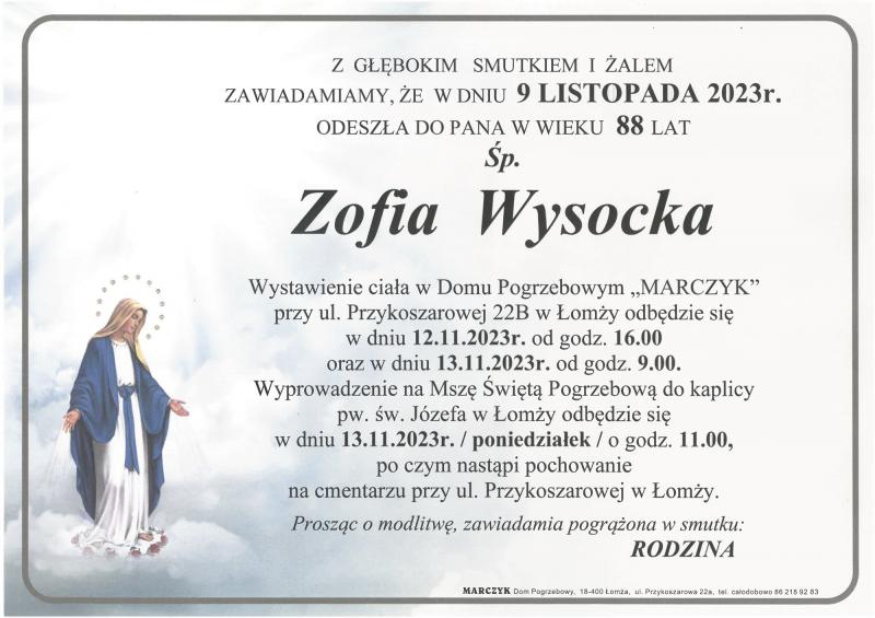 Zofia Wysocka