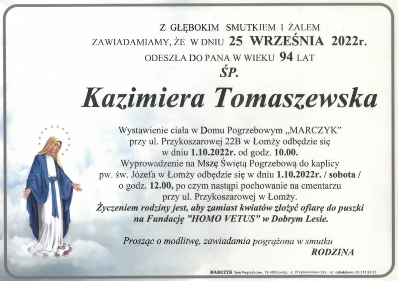 Kazimiera  Tomaszewska