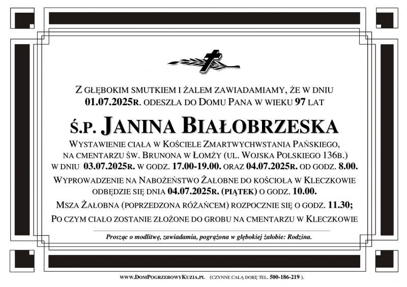 Janina  Białobrzeska