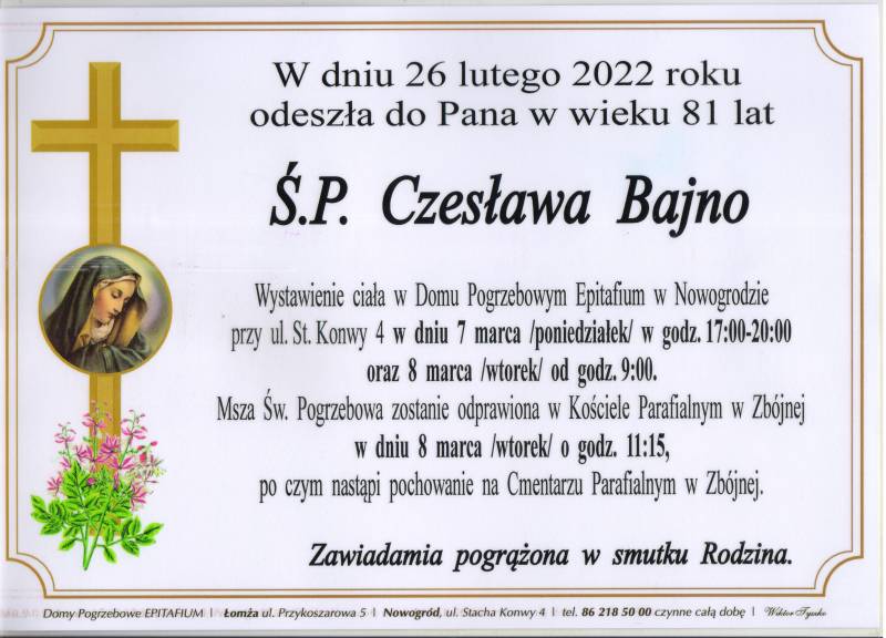 Czesława Bajno 