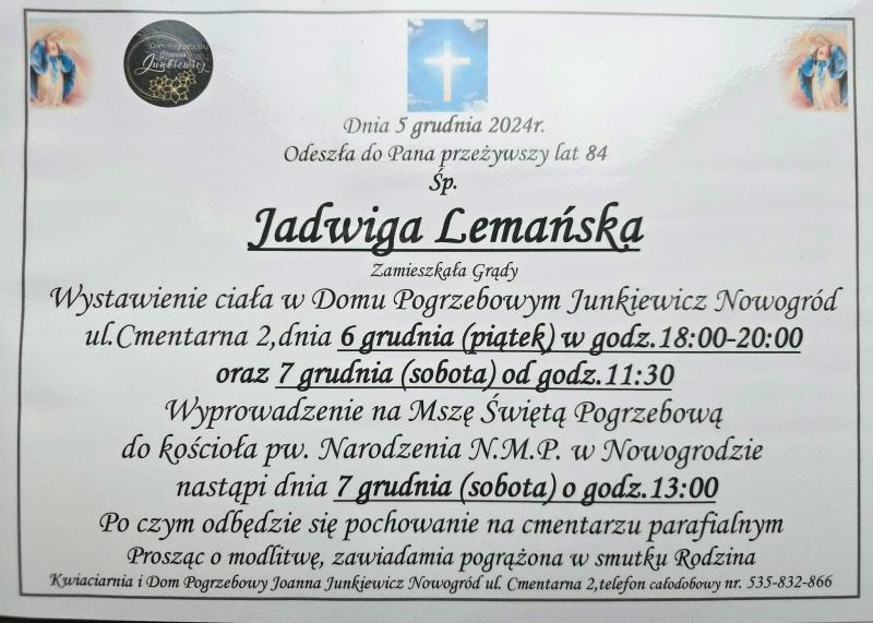 Jadwiga Lemańska