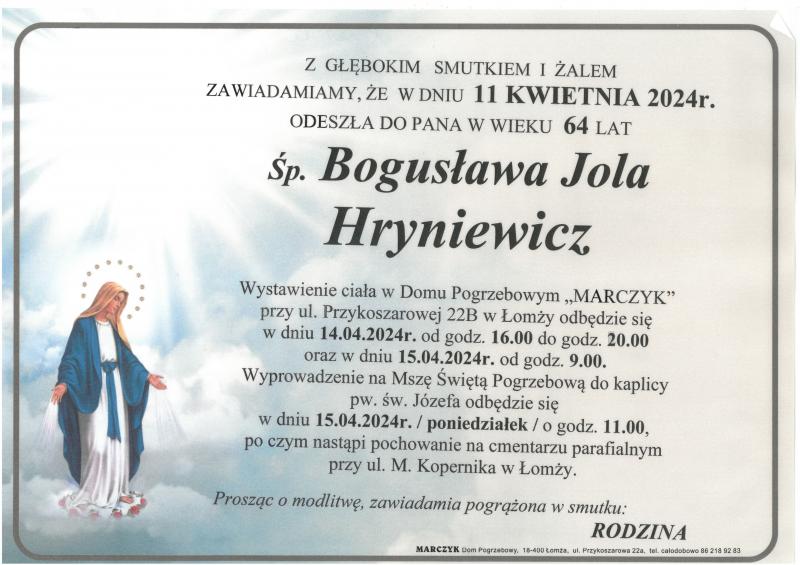 Bogusława Jola Hryniewicz