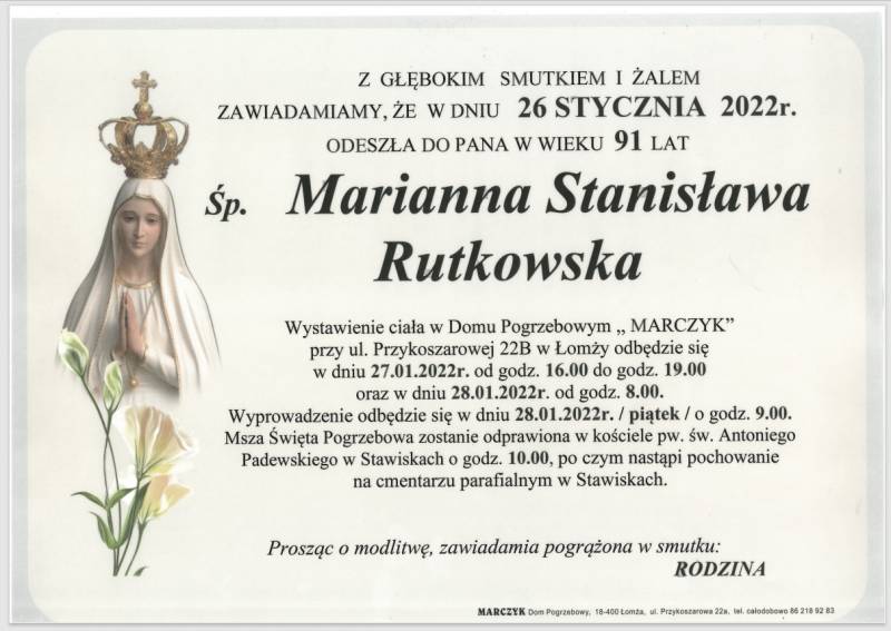 Marianna Stanisława Rutkowska