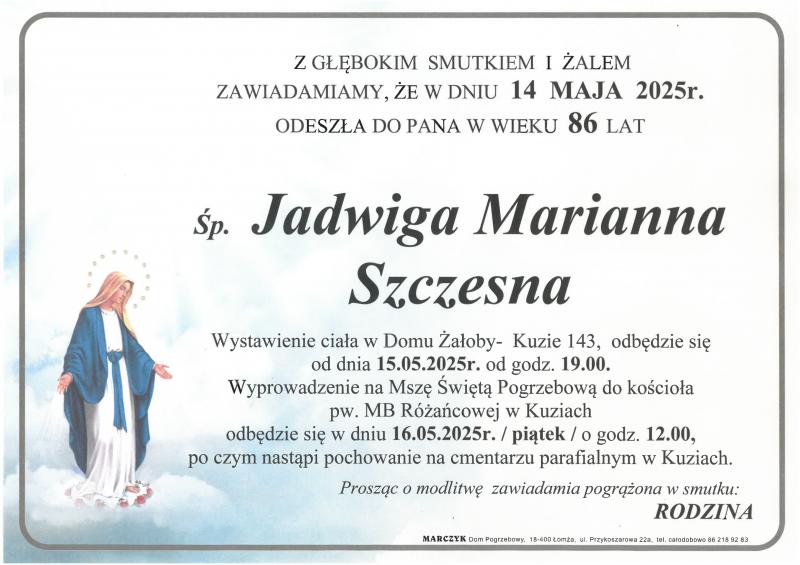 Jadwiga Marianna Szczesna