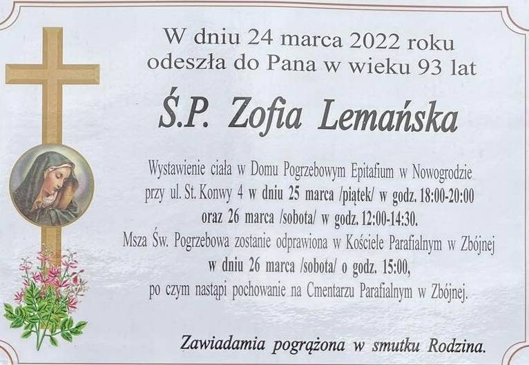 Zofia  Lemańska