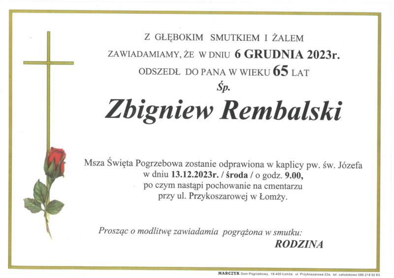 Zbigniew Rembalski