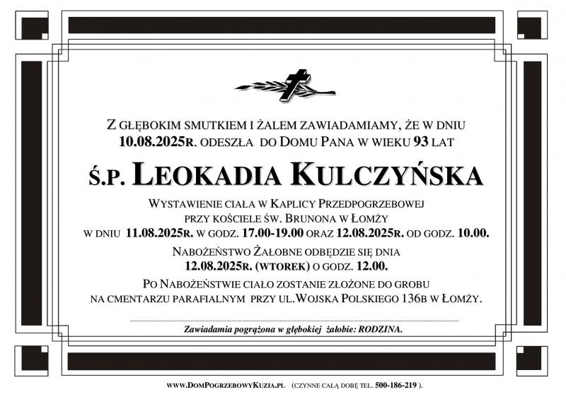 Leokadia  Kulczyńska