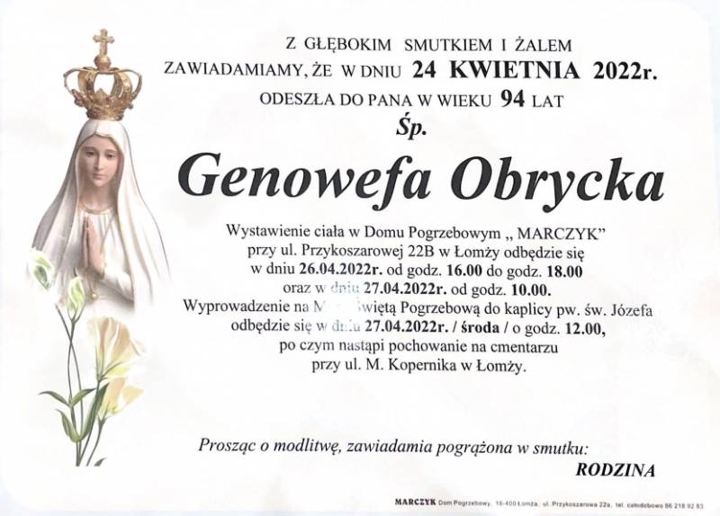 Genowefa Obrycka