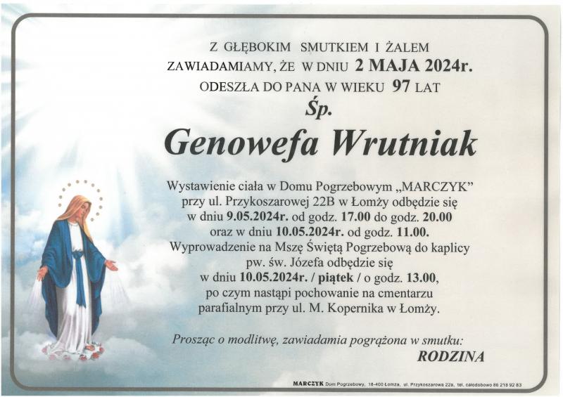 Genowefa Wrutniak