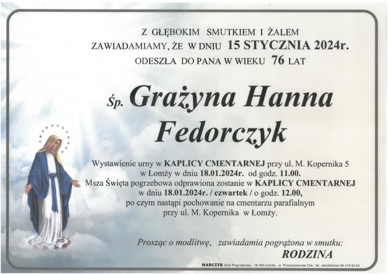 Grażyna Hanna Fedorczyk