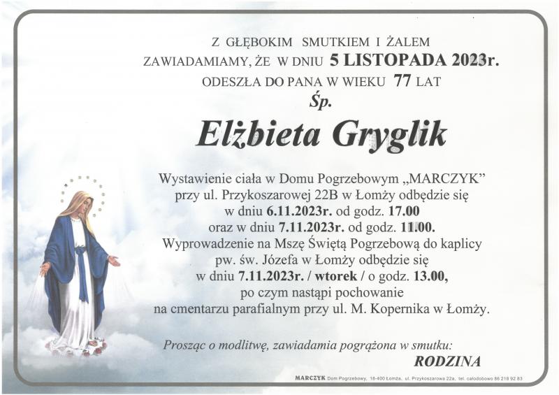 Elżbieta  Gryglik