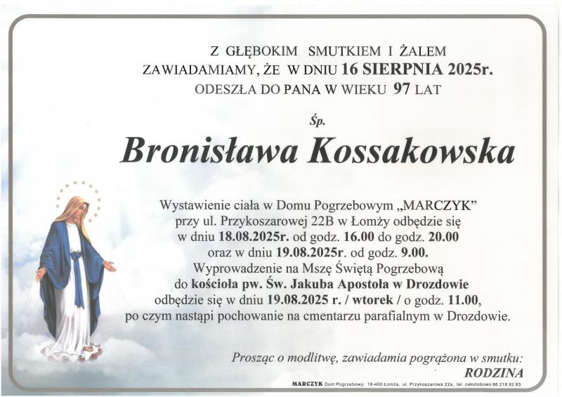 Bronisława Kossakowska