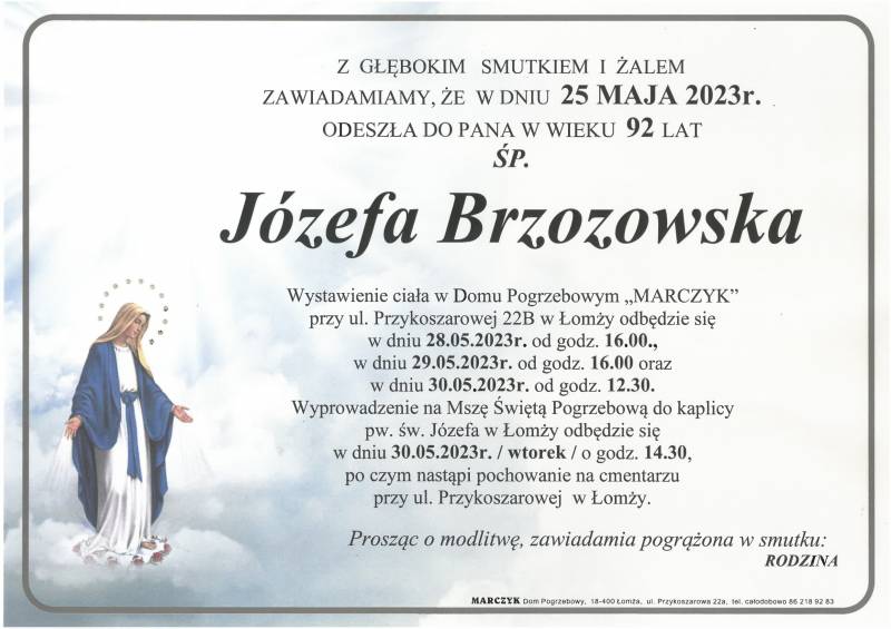 Józefa Brzozowska 