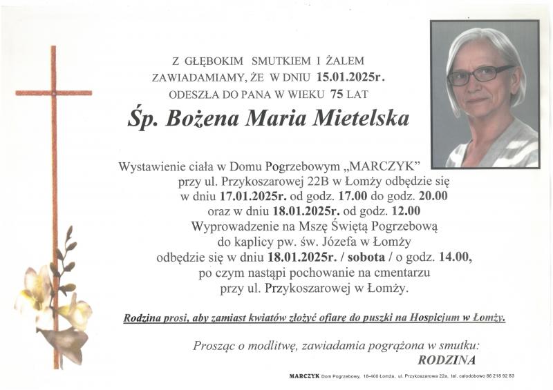 Bożena Maria Mietelska