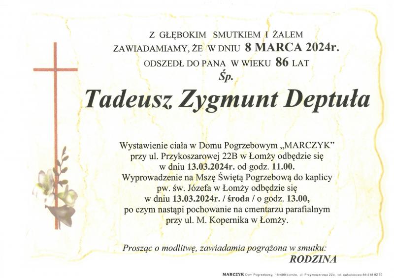 Tadeusz Zygmunt  Deptuła
