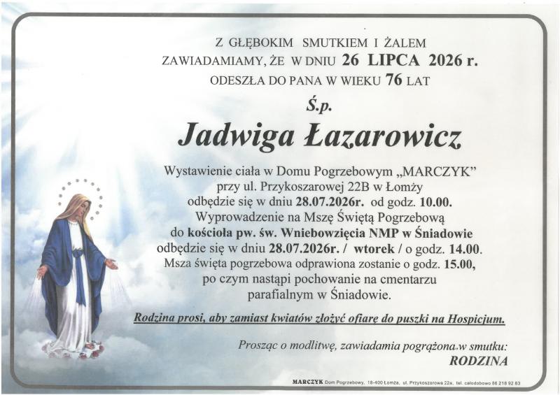 Jadwiga Łazarowicz