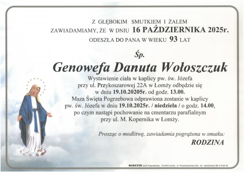 Genowefa Danuta Wołoszczuk