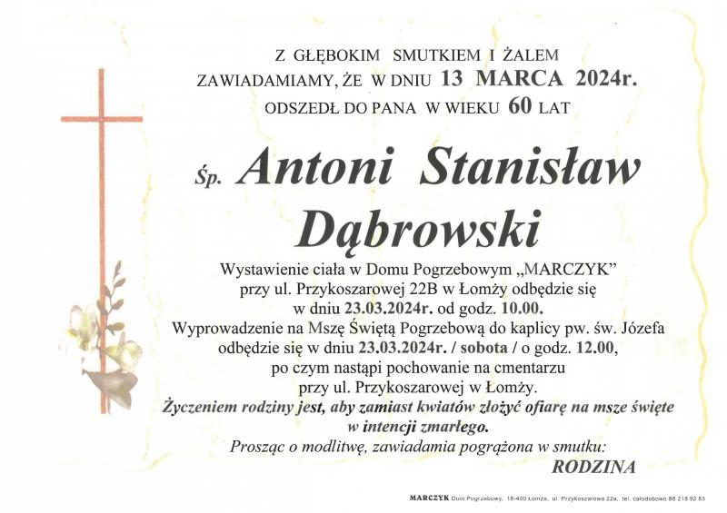 Antoni Stanisław  Dąbrowski