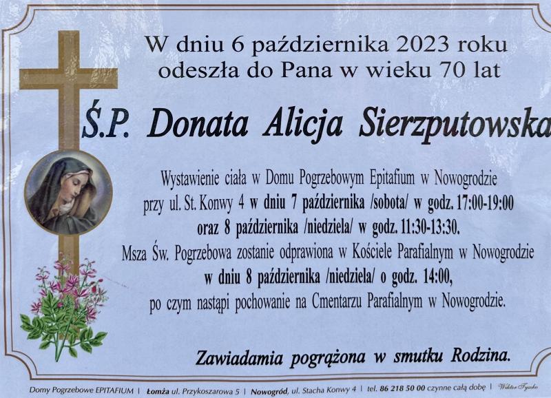 Donata Alicja Sierzputowska