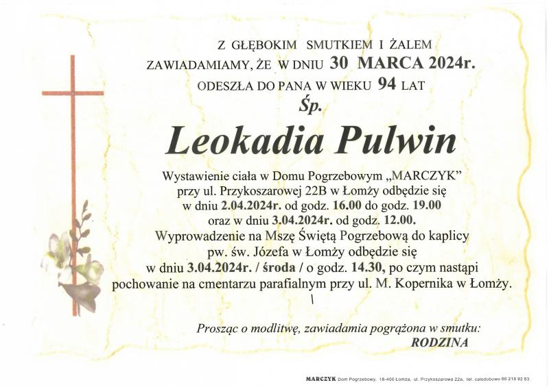 Leokadia Pulwin