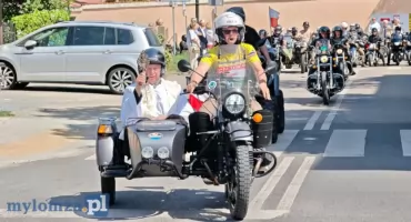 Motocykliści opanowali Łomżę. To już piąta pielgrzymka z relikwiami [VIDEO I FOTO]