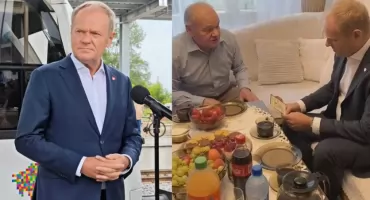 Łomża: Nie mógł przyjść na peron, więc Tusk przyjechał do niego. Wyjątkowa wizyta u pana Kazimierza 