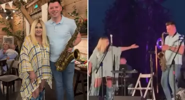Z Łomży na jedną scenę z Beatą Kozidrak. Jak Mateusz Kurkowski zagrał solówkę dla ikony polskiej muzyki [VIDEO]